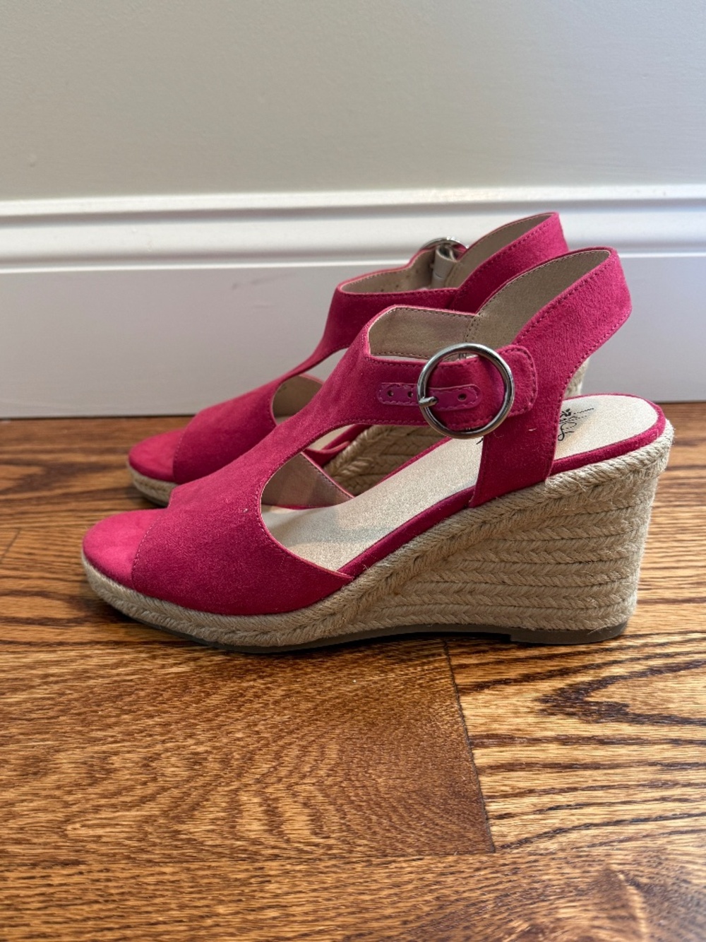 Pink Suede Wedge Sandals - NEW!!